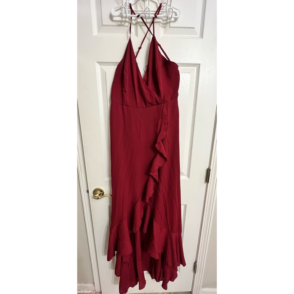 Wrap high low dress